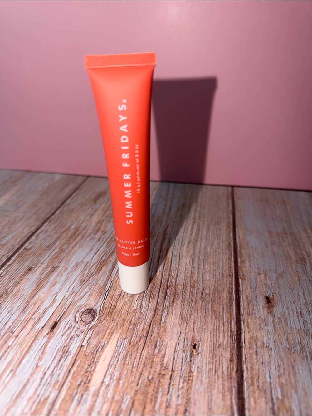 Summer Fridays Butter Balm Lip Treatment — in Poppy a Coral Color